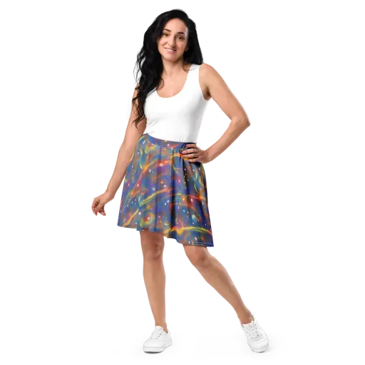 Astral Aurora on a Skater Skirt