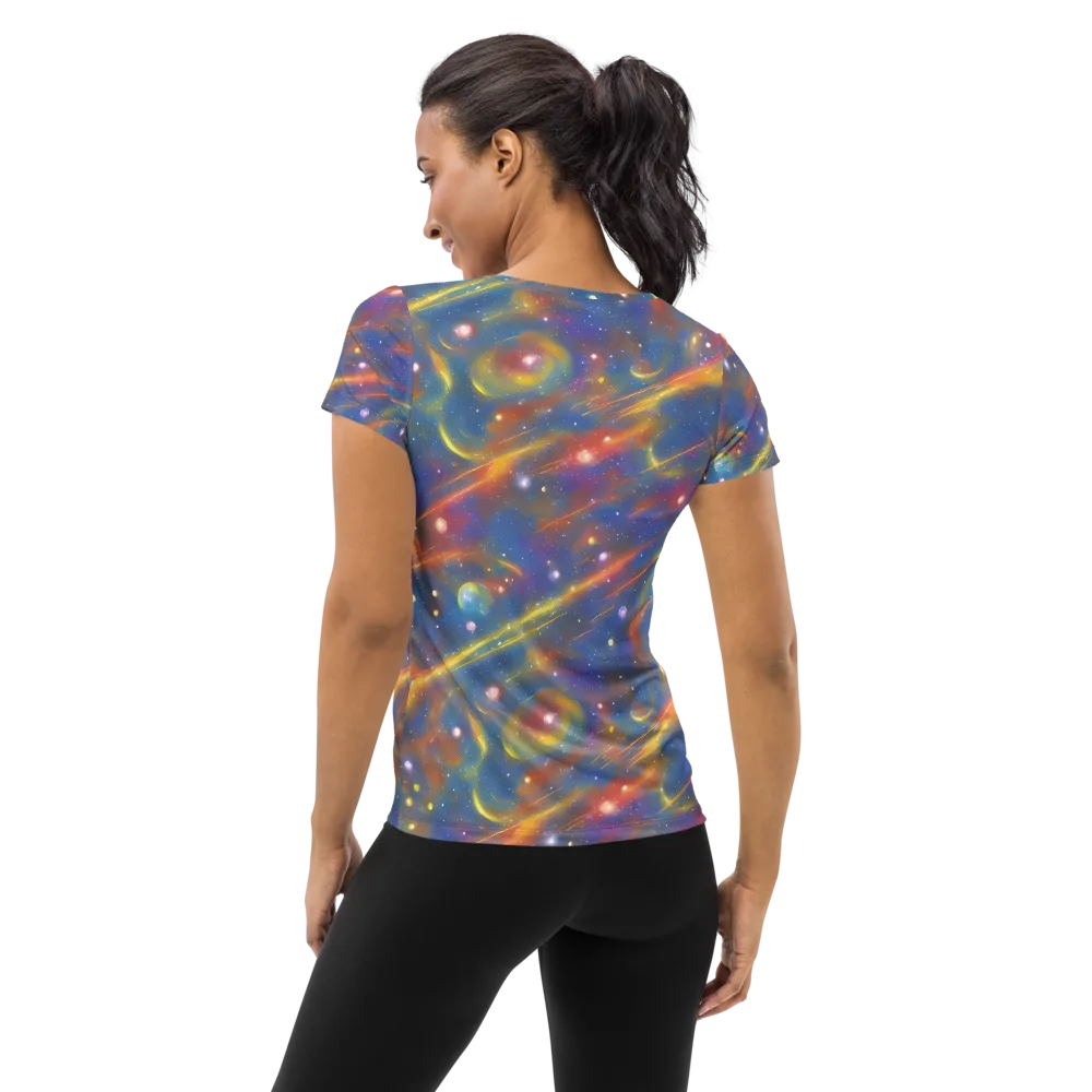 Astral Aurora on Women's Athletic T-Shirt — Back