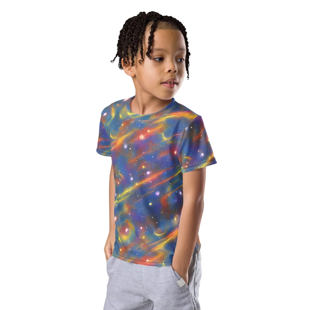 Astral Aurora on Kids Crew Neck T-Shirt — Left Front