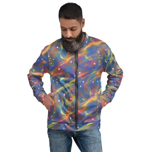 Astral Aurora on a Bomber Jacket