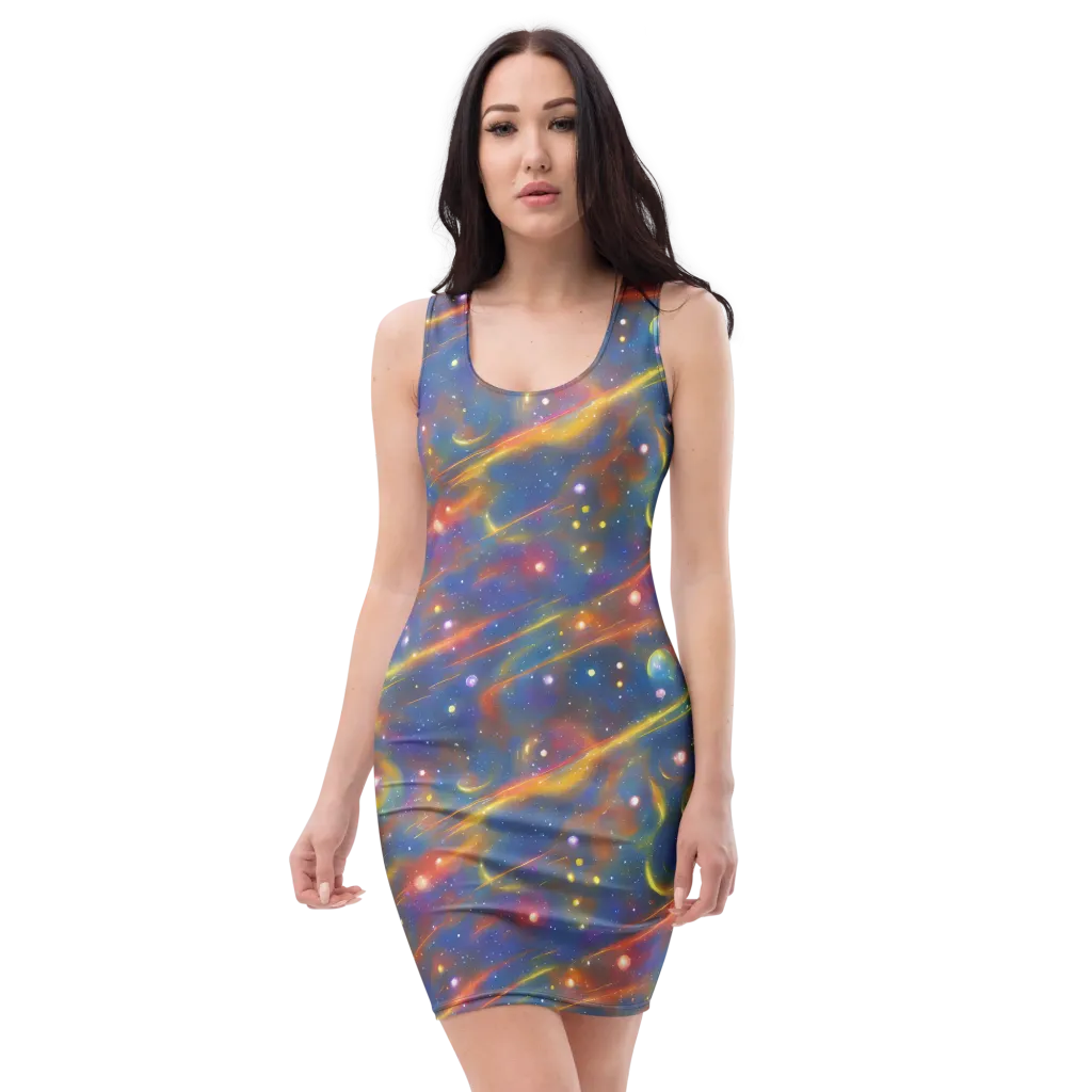 Astral Aurora on Bodycon Dress — Front
