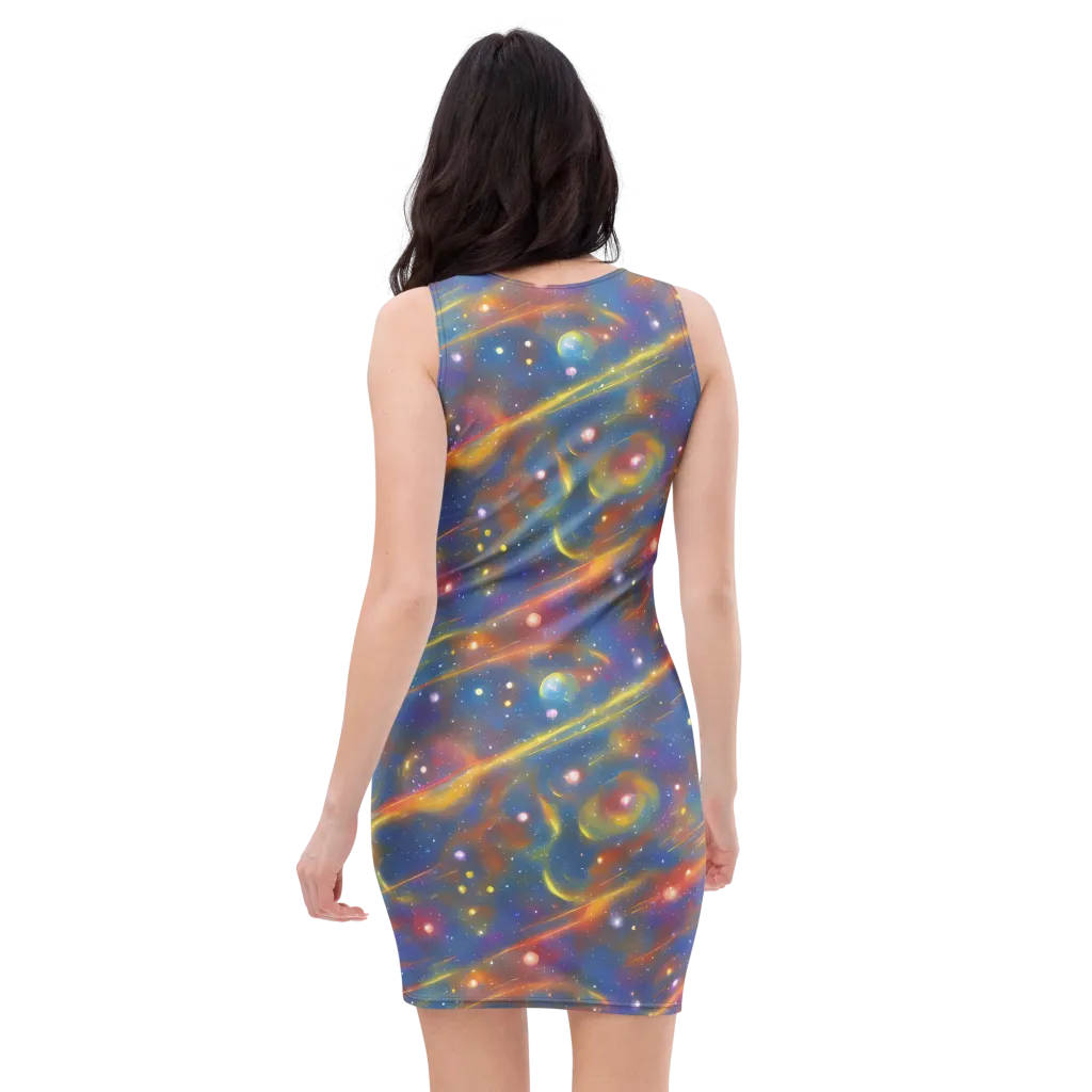 Astral Aurora on Bodycon Dress — Back