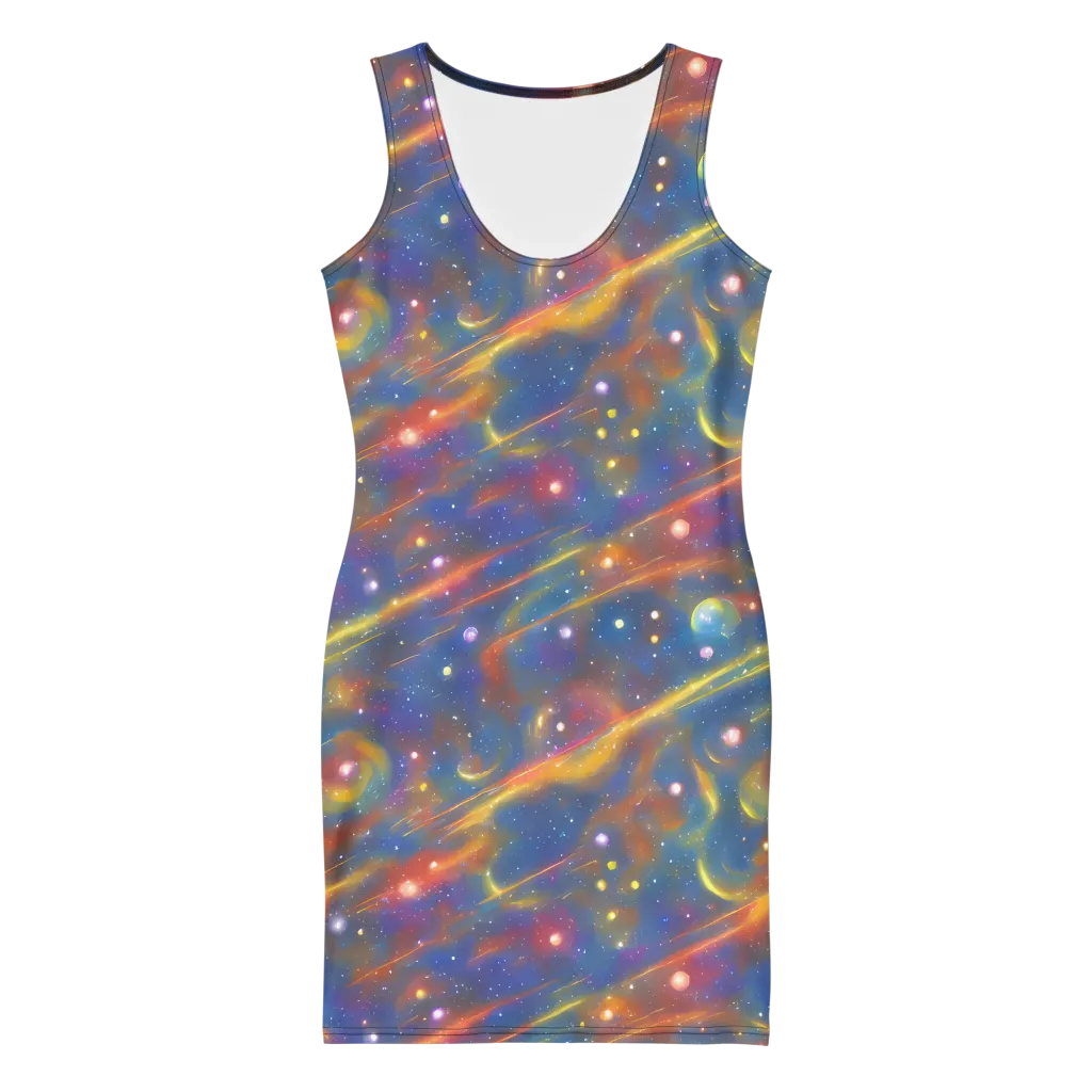 Astral Aurora on Bodycon Dress — Front