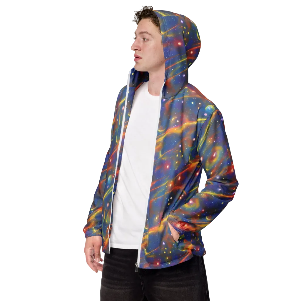 Astral Aurora on Men's Windbreaker — Left Front