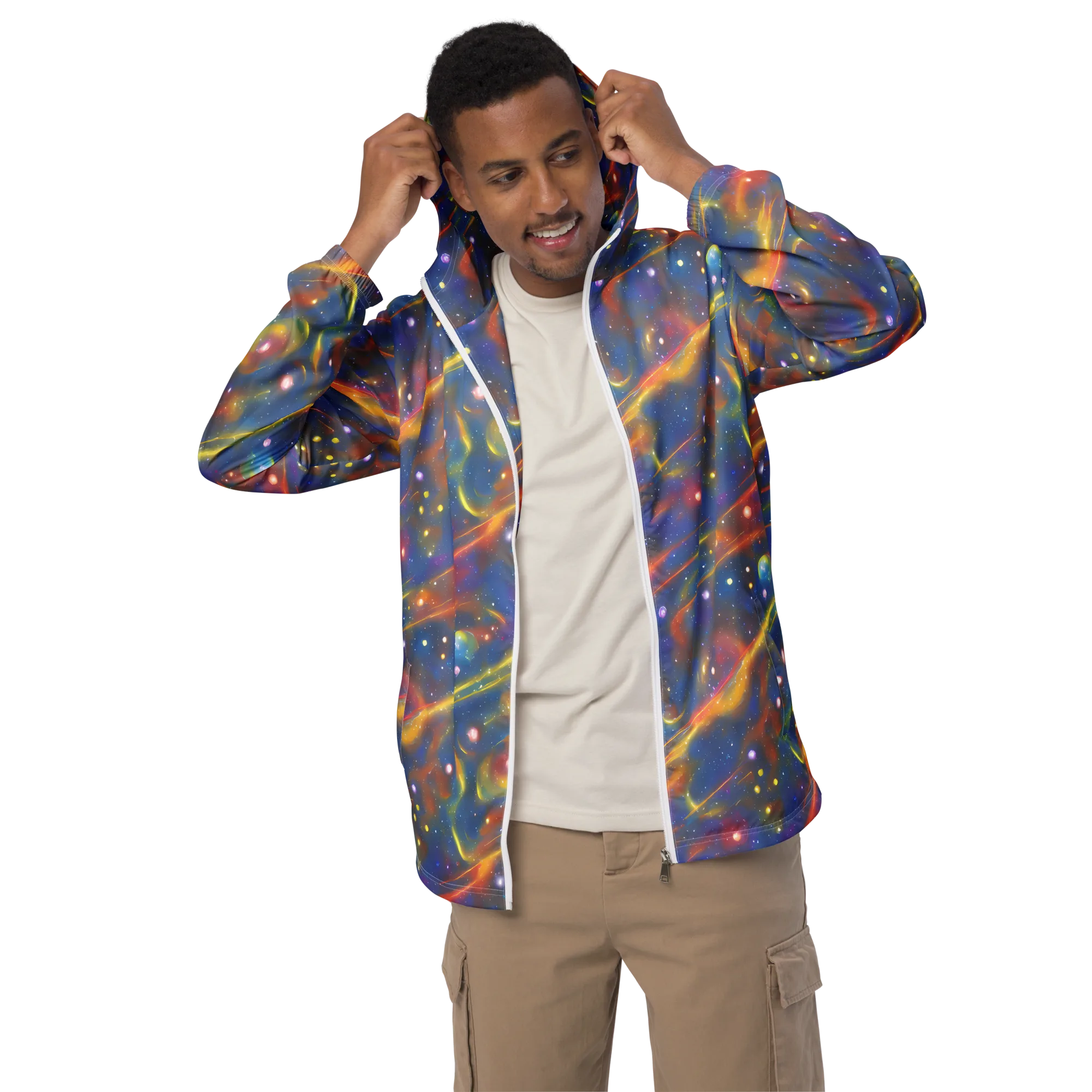 Astral Aurora on Men's Windbreaker — Front