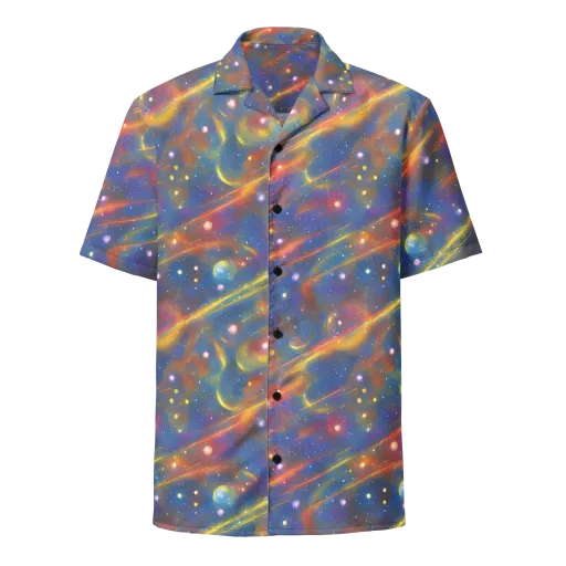 Astral Aurora on a Button Shirt