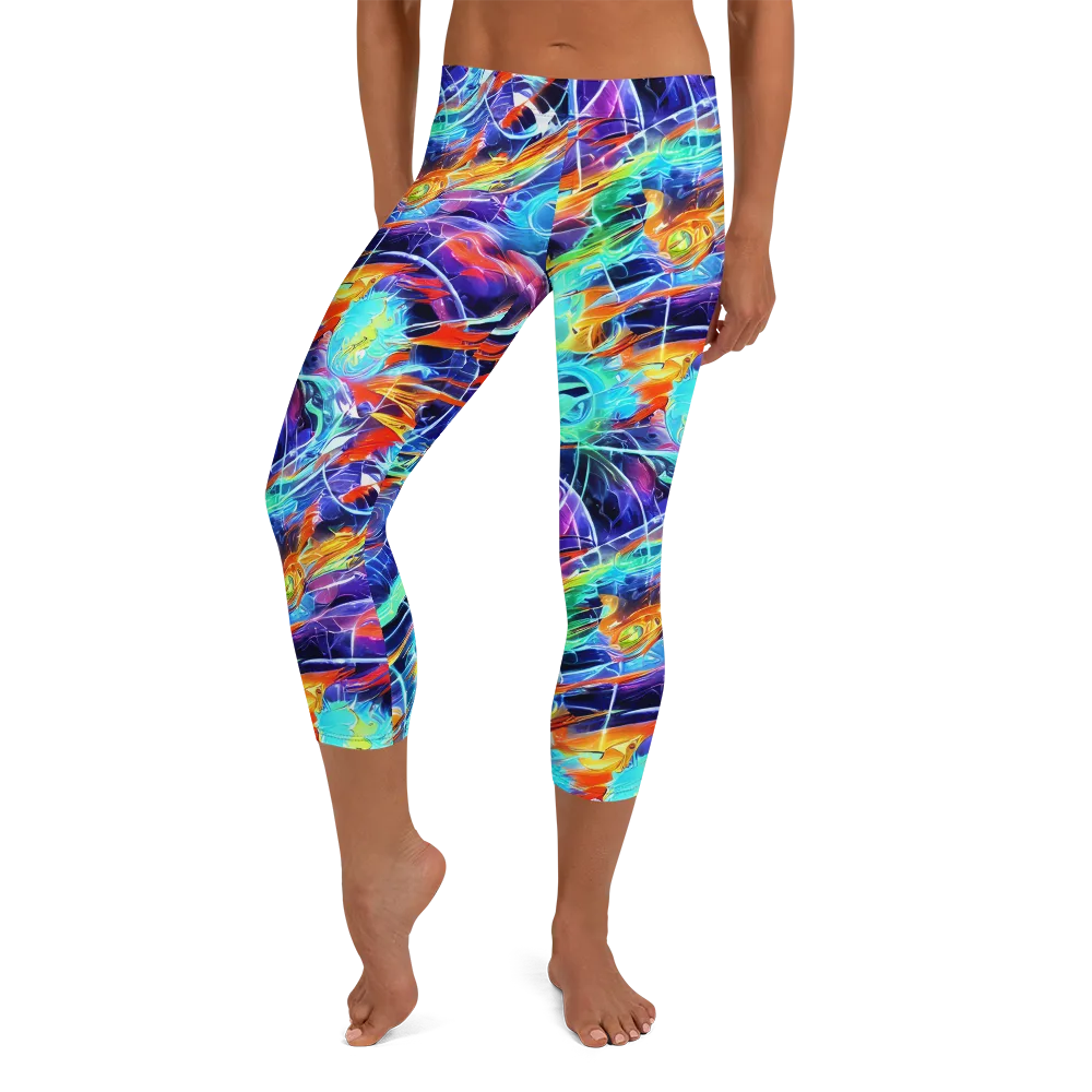 Stellar Crossfire on Capri Leggings — Front