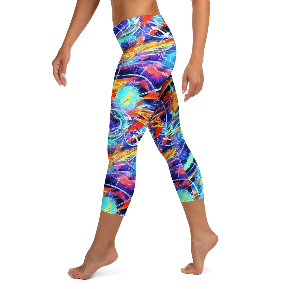 Stellar Crossfire on Capri Leggings — Left