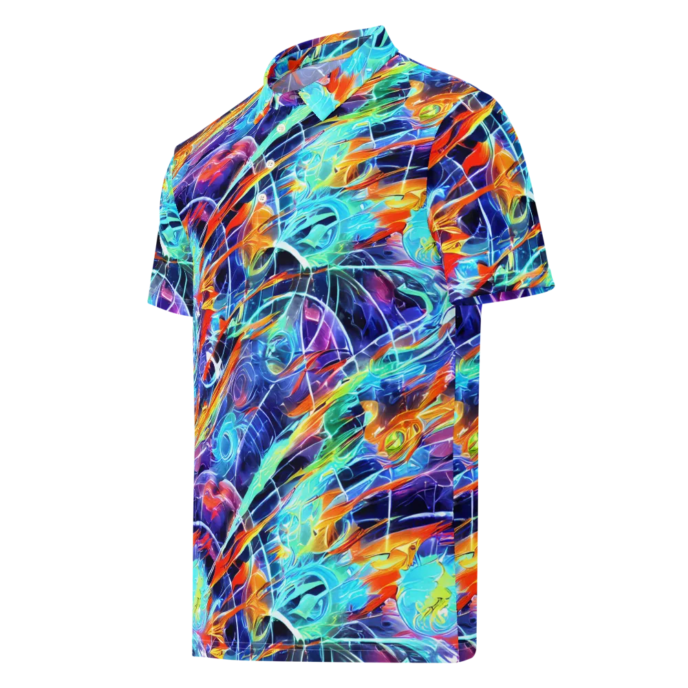 Stellar Crossfire on Men's Slim Fit Polo Shirt — Left Front
