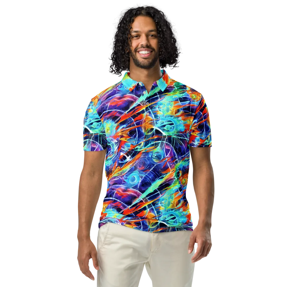 Stellar Crossfire on Men's Slim Fit Polo Shirt — Front