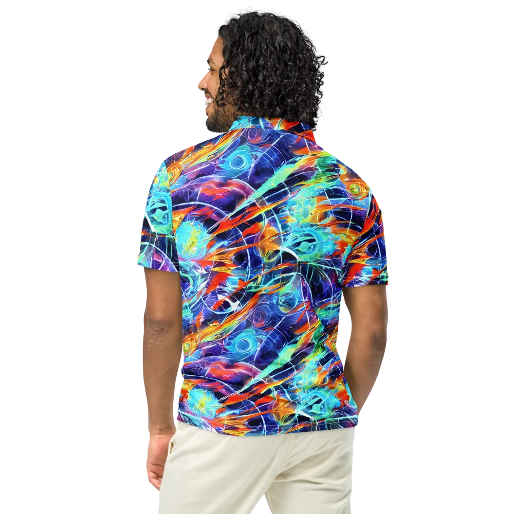 Stellar Crossfire on Men's Slim Fit Polo Shirt — Back