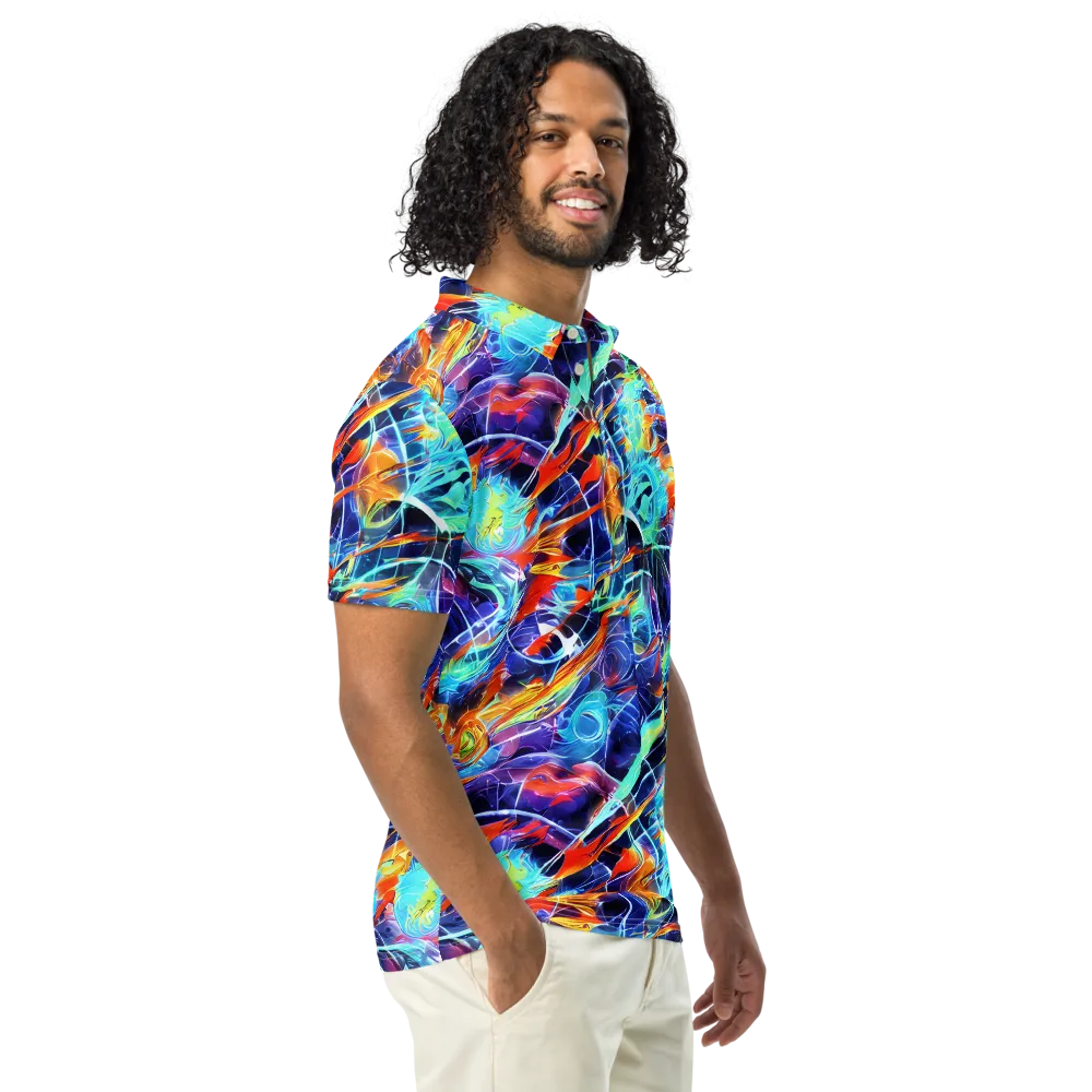 Stellar Crossfire on Men's Slim Fit Polo Shirt — Right Front