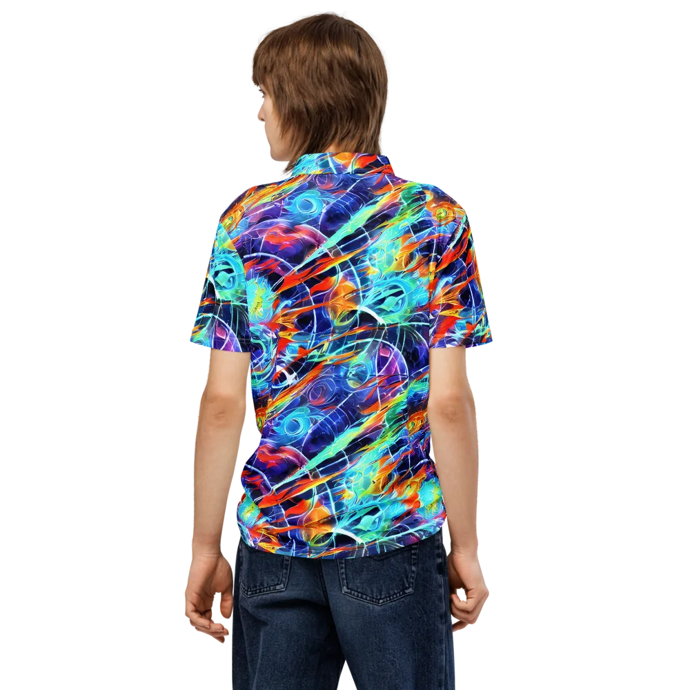 Stellar Crossfire on Men's Slim Fit Polo Shirt — Back