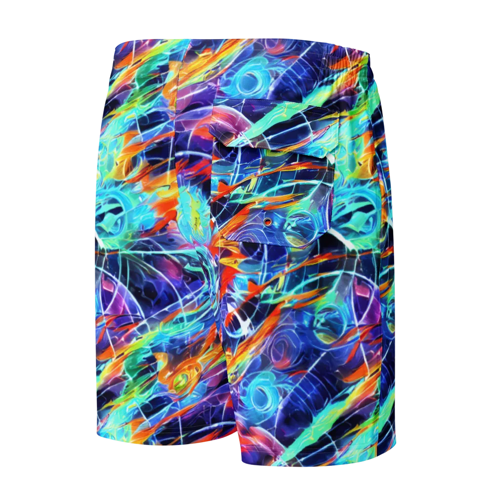 Stellar Crossfire on Men's Board Shorts — Back