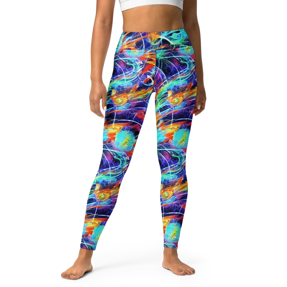 Stellar Crossfire on Yoga Leggings — Front