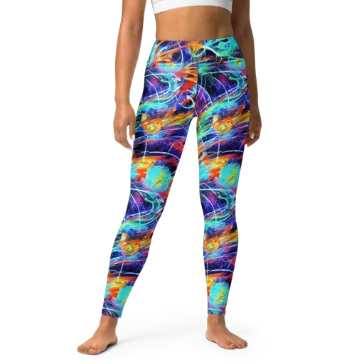 Stellar Crossfire on a Yoga Leggings