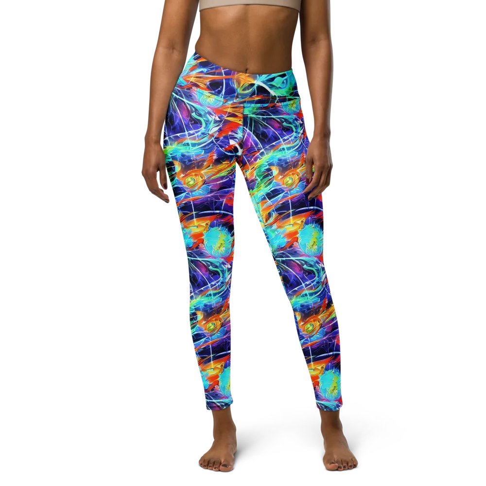 Stellar Crossfire on Yoga Leggings — Front