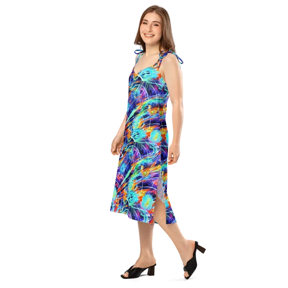 Stellar Crossfire on Slip Dress — Left Front