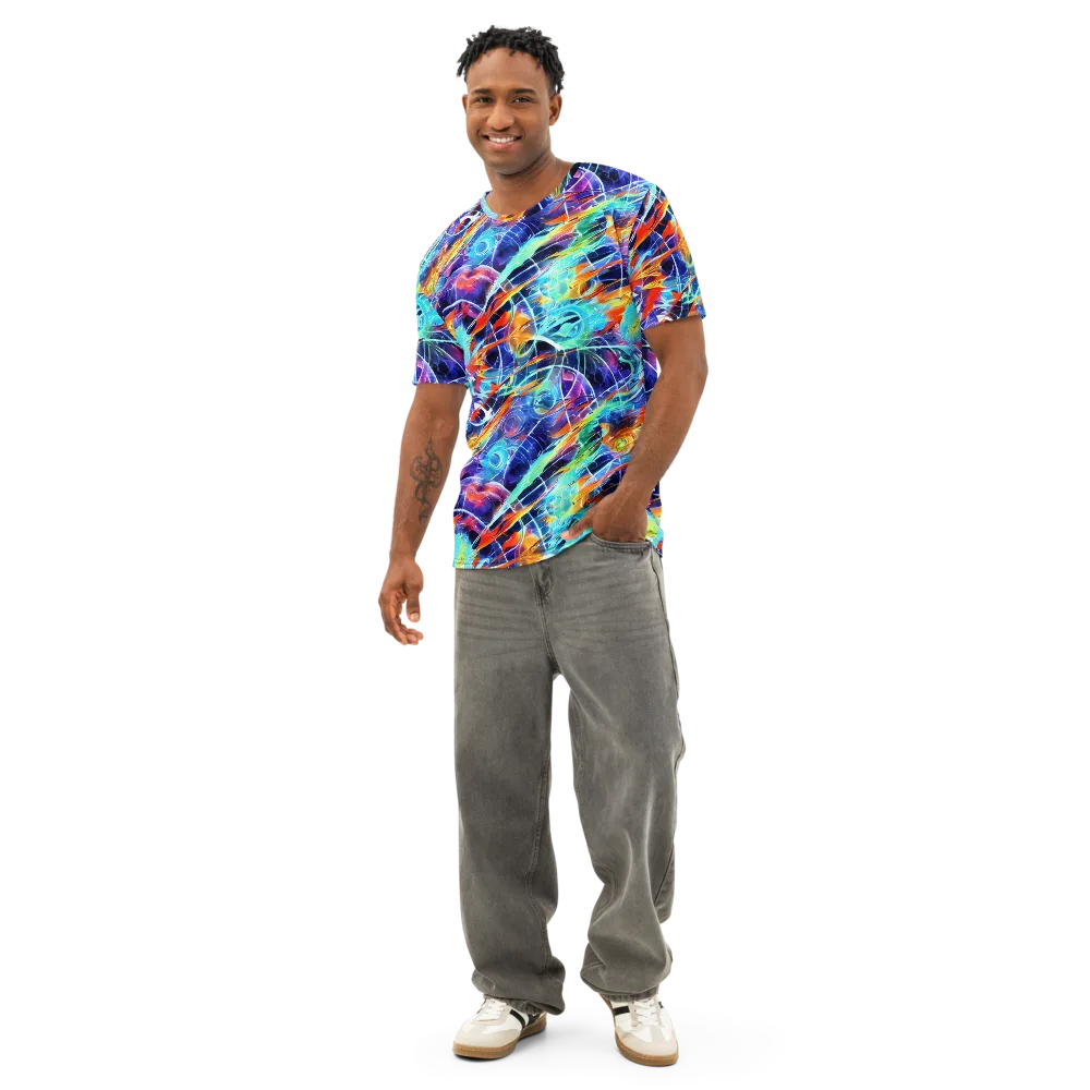 Stellar Crossfire on Men's Cotton Crew Neck T-Shirt — Front