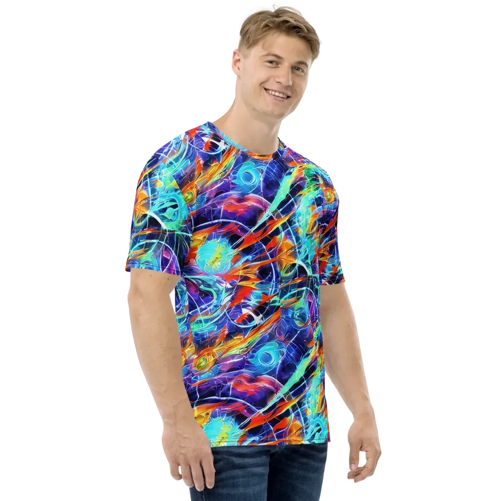 Stellar Crossfire on Men's Crew Neck T-Shirt — Right