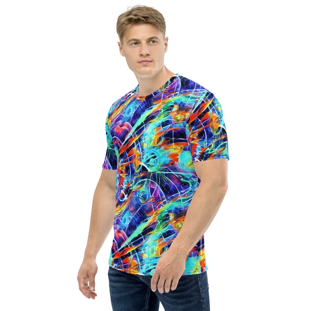Stellar Crossfire on Men's Crew Neck T-Shirt — Left