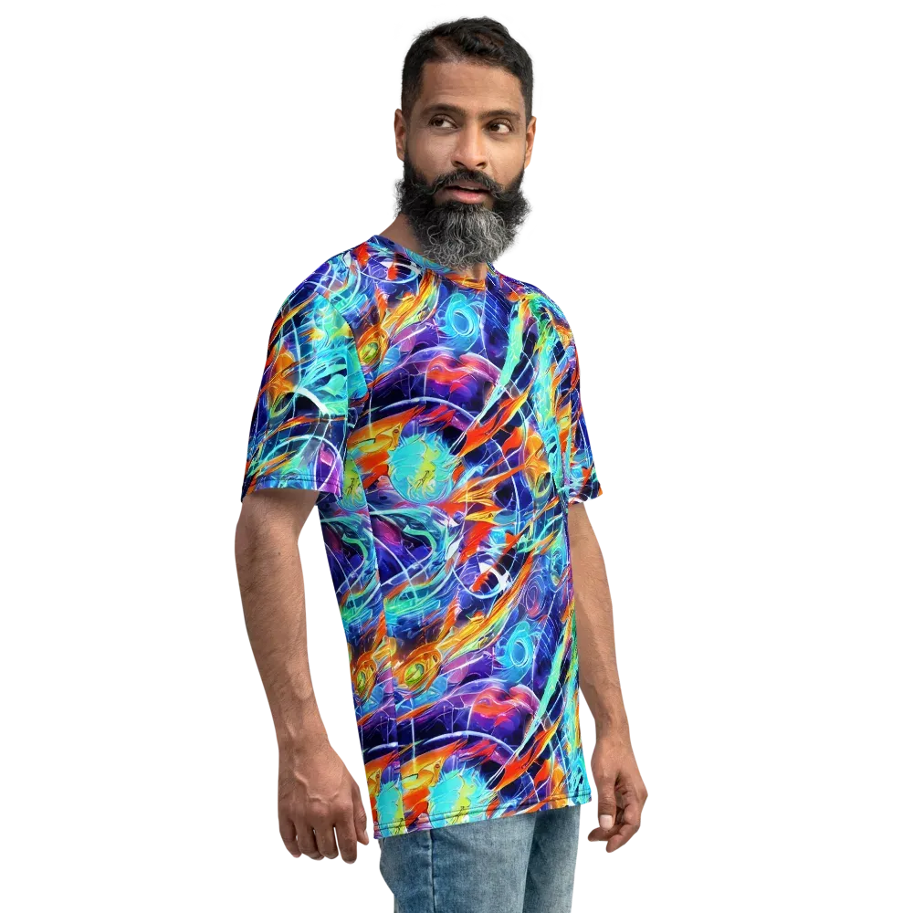 Stellar Crossfire on Men's Crew Neck T-Shirt — Right