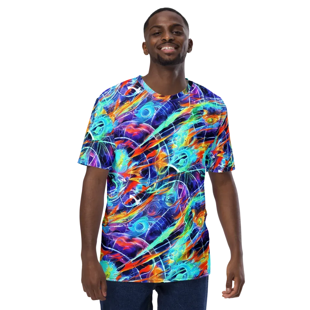 Stellar Crossfire on Men's Crew Neck T-Shirt — Front
