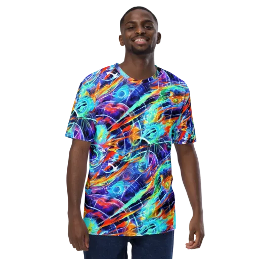 Stellar Crossfire on a Men's Crew Neck T-Shirt