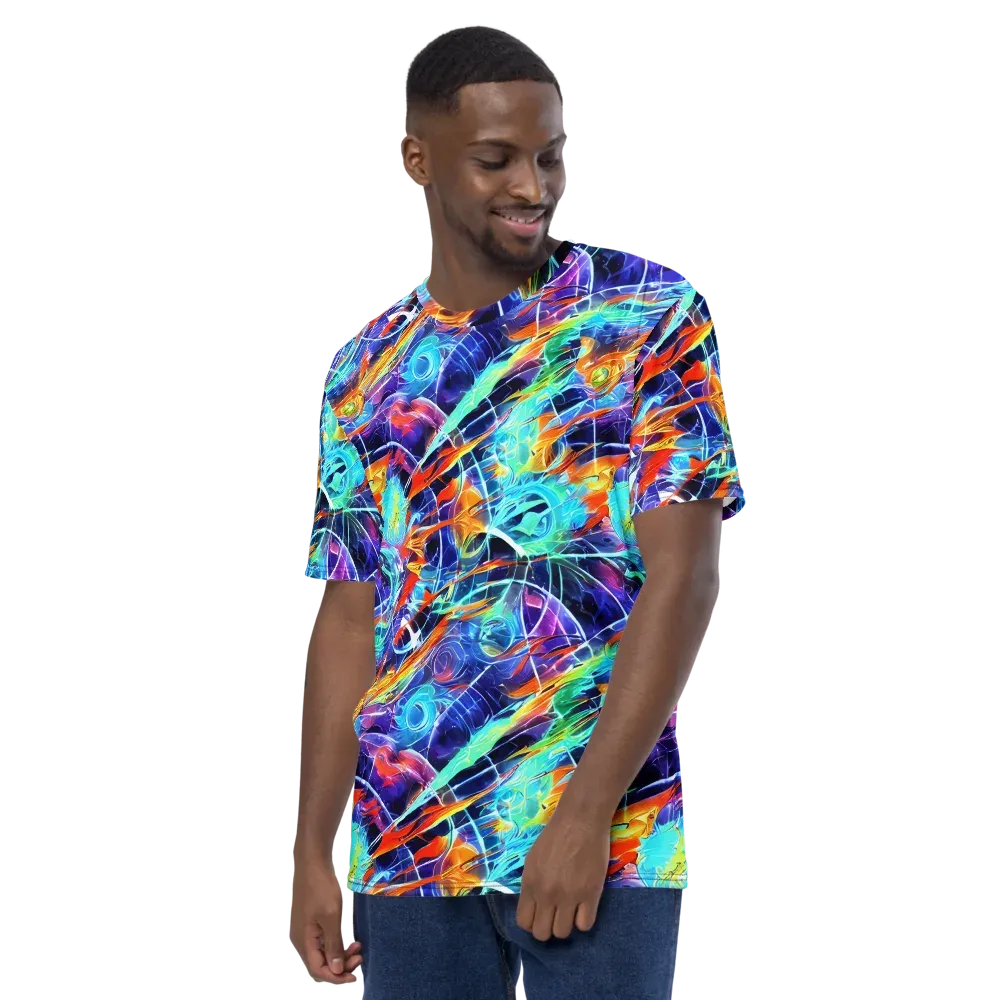 Stellar Crossfire on Men's Crew Neck T-Shirt — Left