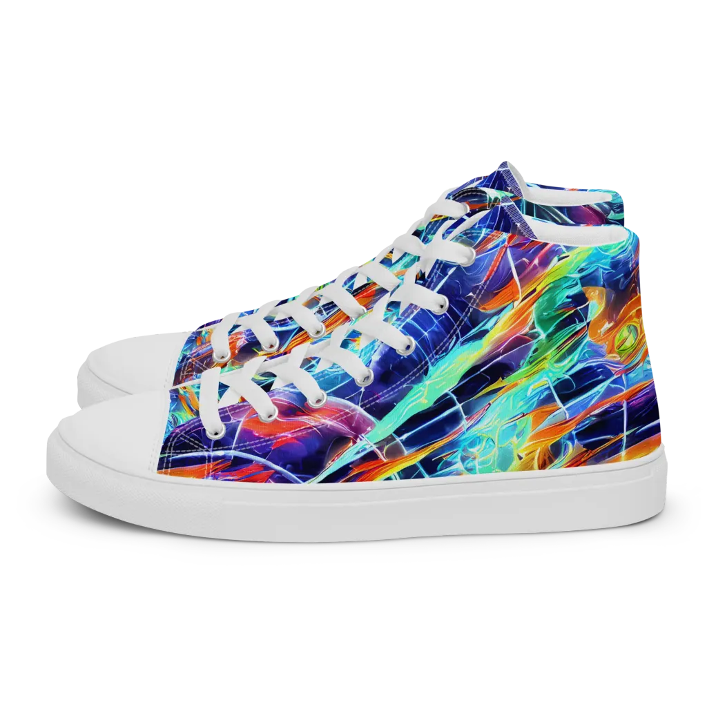 Stellar Crossfire on Men's High Top Canvas Shoes — Left