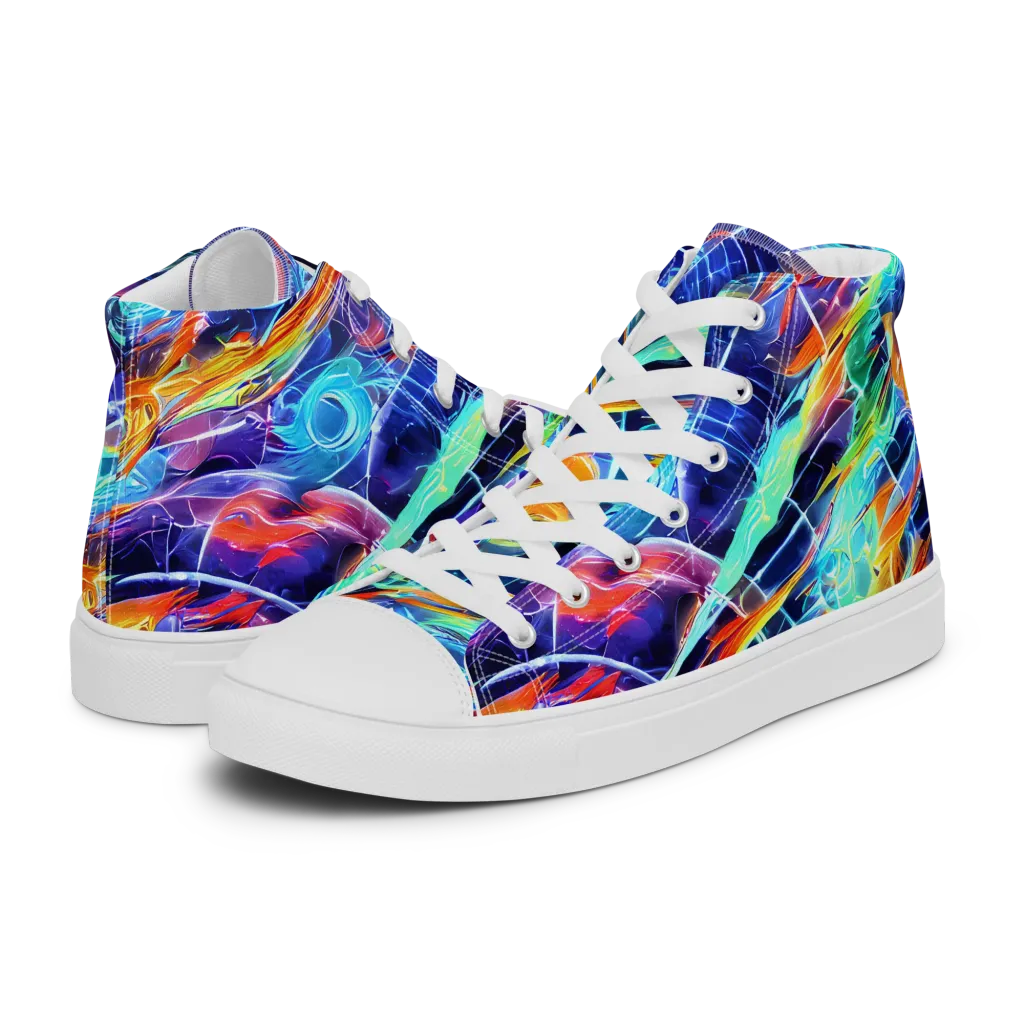 Stellar Crossfire on Men's High Top Canvas Shoes — Left