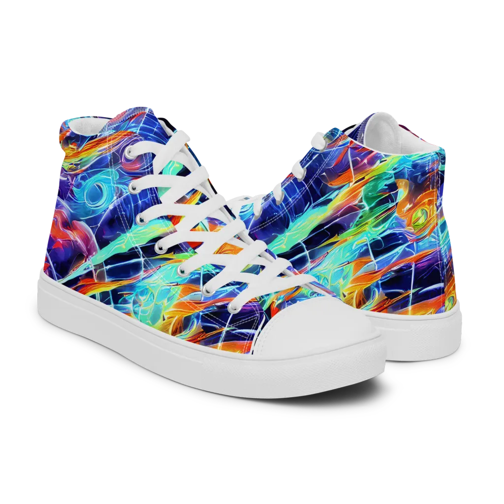 Stellar Crossfire on Men's High Top Canvas Shoes — Right