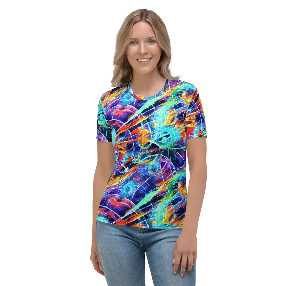Stellar Crossfire on Women's Crew Neck T-Shirt — Front