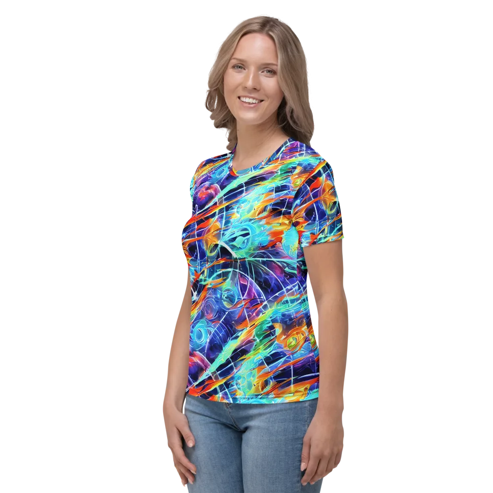 Stellar Crossfire on Women's Crew Neck T-Shirt — Left