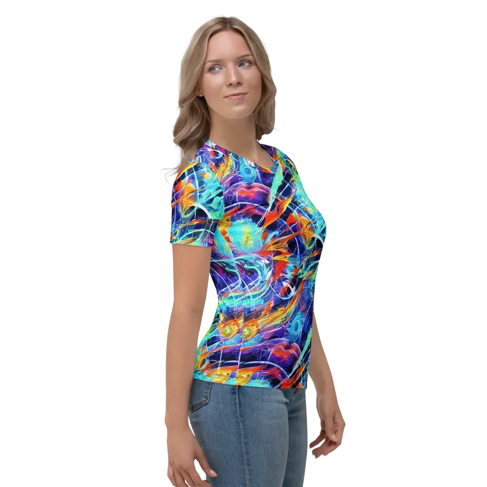 Stellar Crossfire on Women's Crew Neck T-Shirt — Right