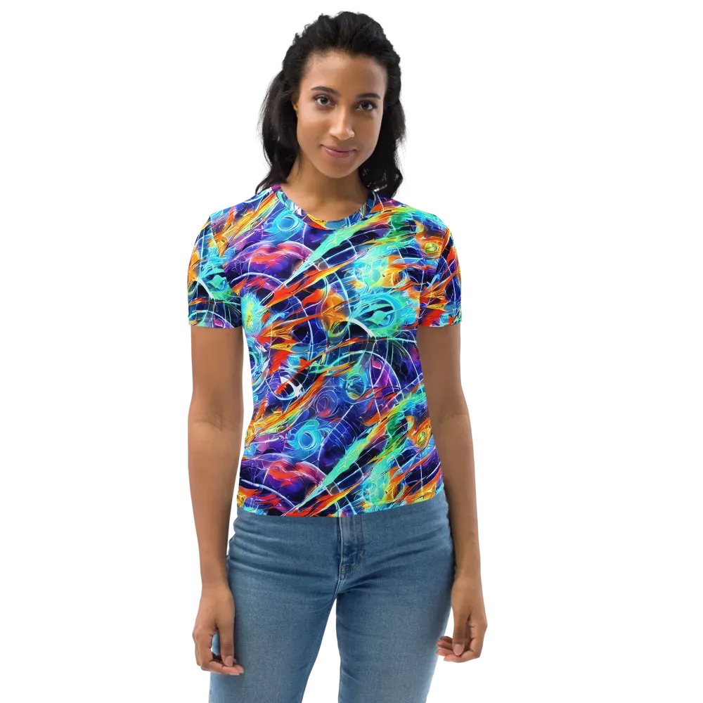 Stellar Crossfire on Women's Crew Neck T-Shirt — Front