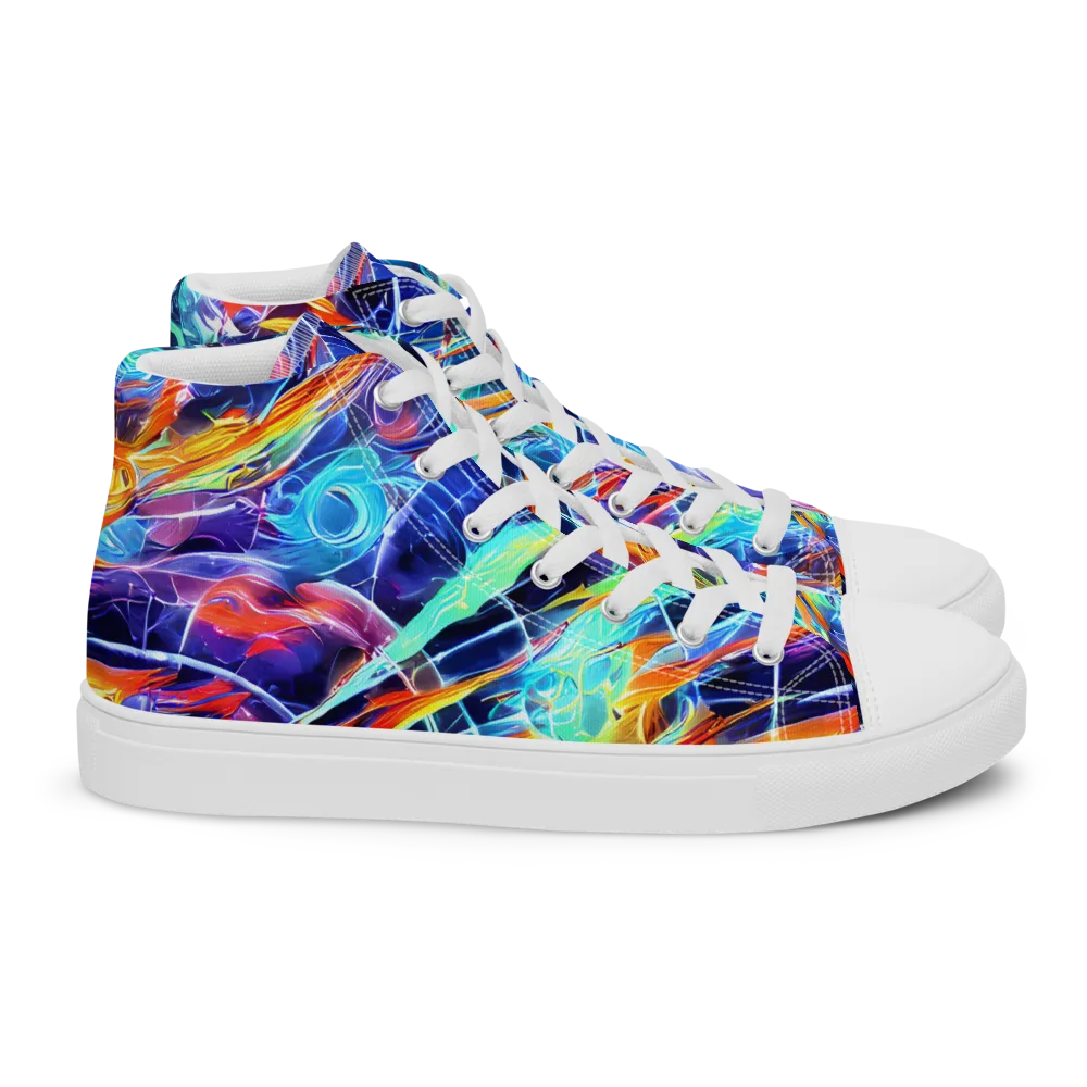 Stellar Crossfire on Women's High Top Canvas Shoes — Right