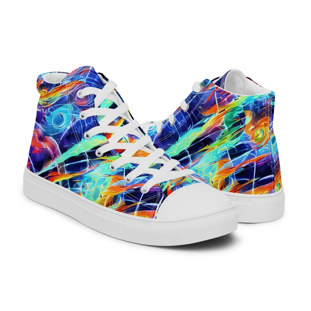 Stellar Crossfire on Women's High Top Canvas Shoes — Right