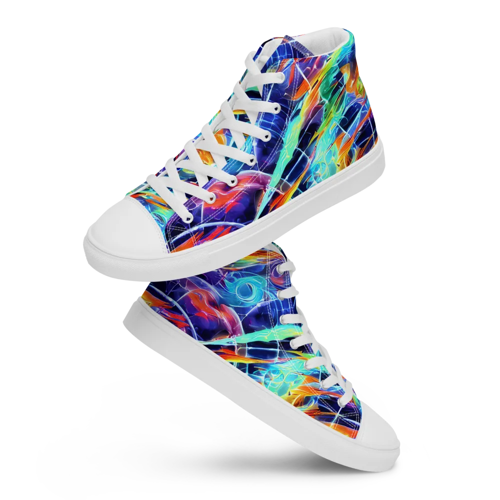 Stellar Crossfire on Women's High Top Canvas Shoes — Front