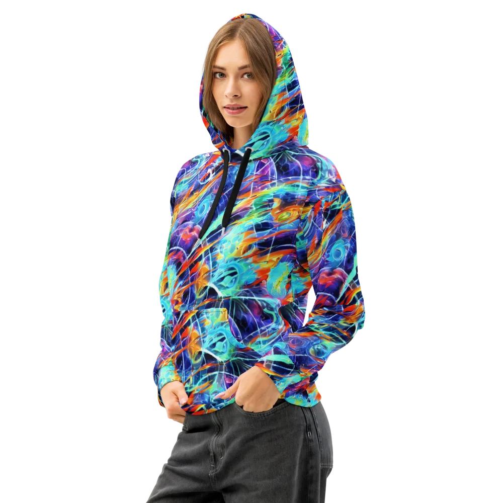 Stellar Crossfire on Cotton Hoodie — Left Front