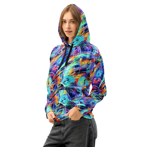 Stellar Crossfire on a Cotton Hoodie