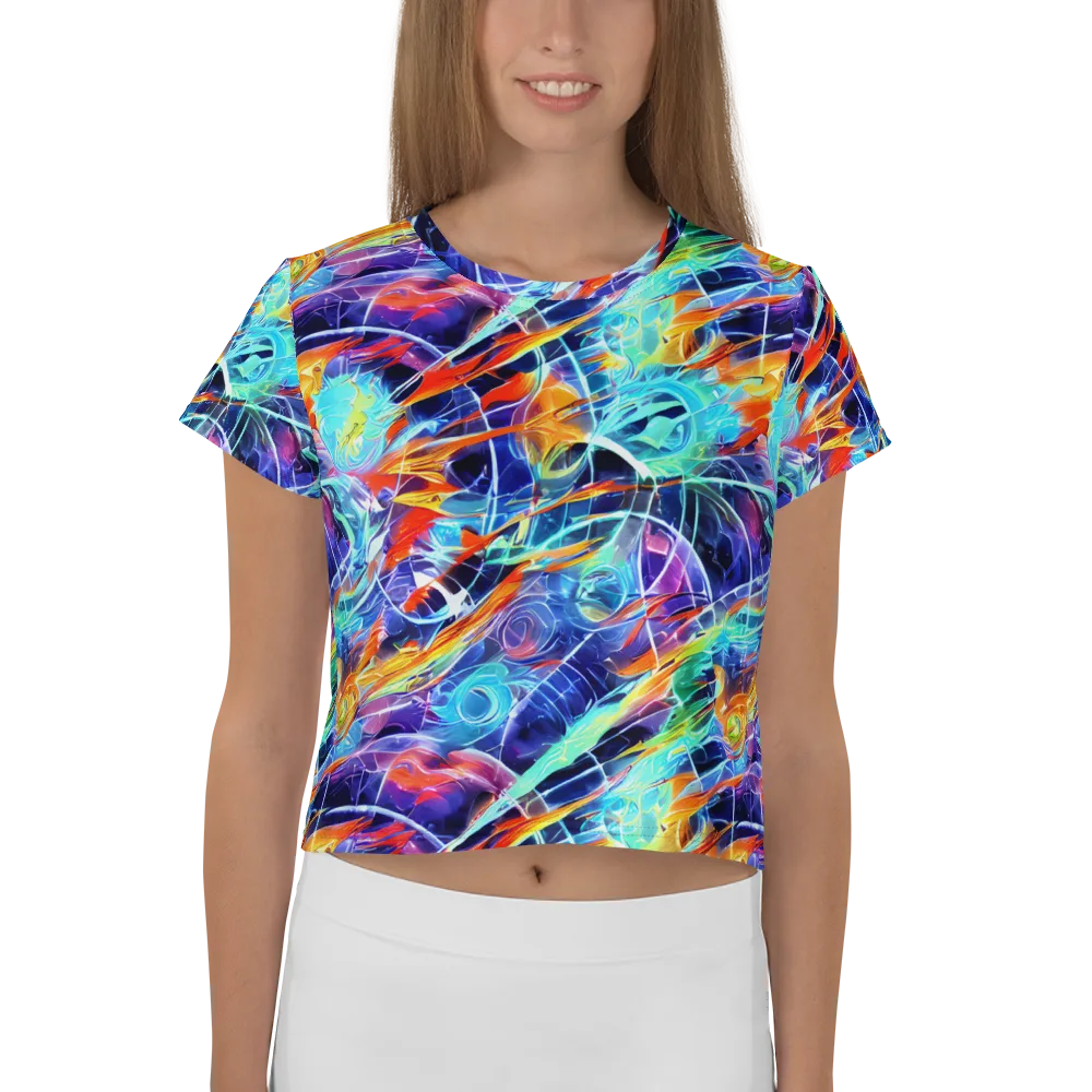 Stellar Crossfire on Crop Tee — Front