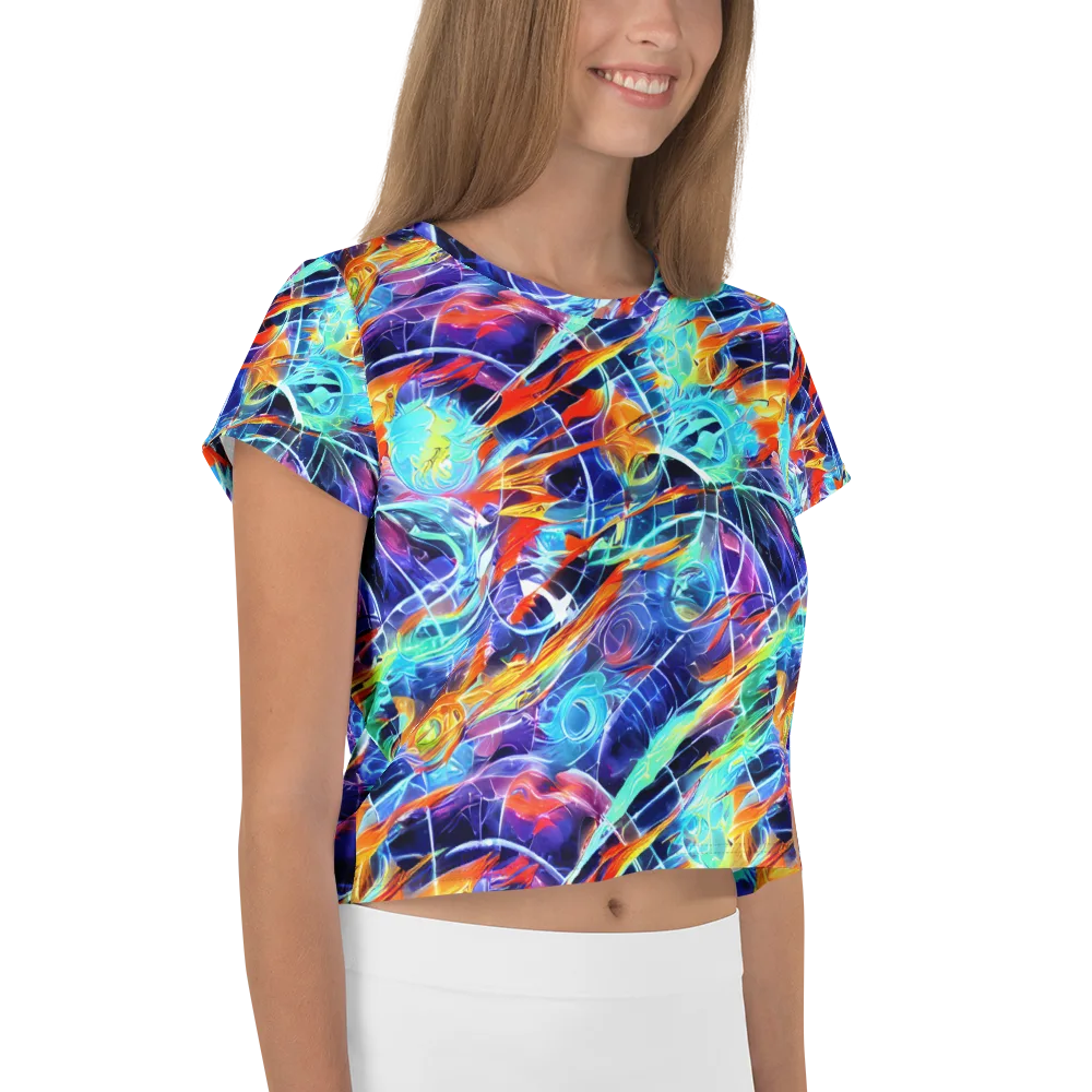 Stellar Crossfire on Crop Tee — Right