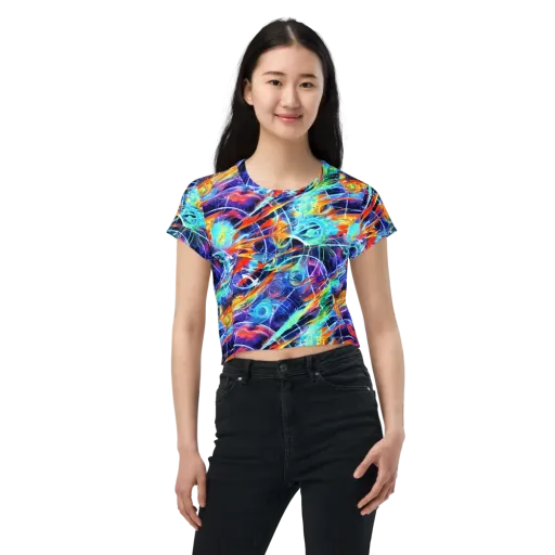 Stellar Crossfire on a Crop Tee