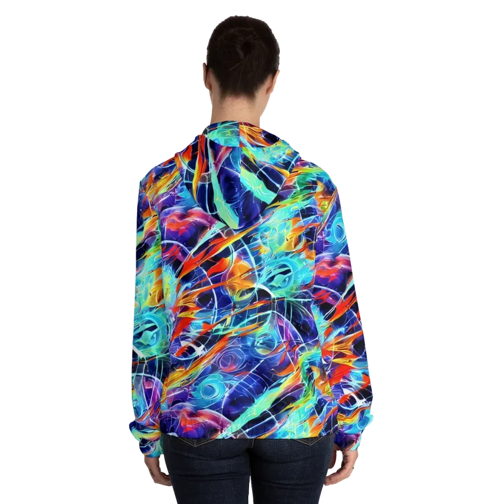 Stellar Crossfire on Women's Full-Zip Hoodie — Back On Person