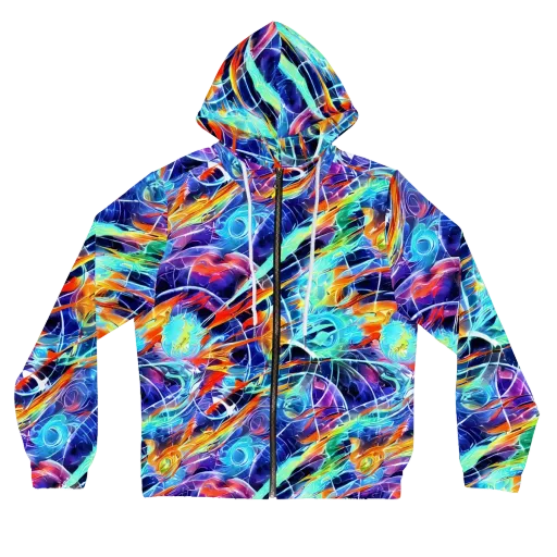 Stellar Crossfire on a Women's Full-Zip Hoodie