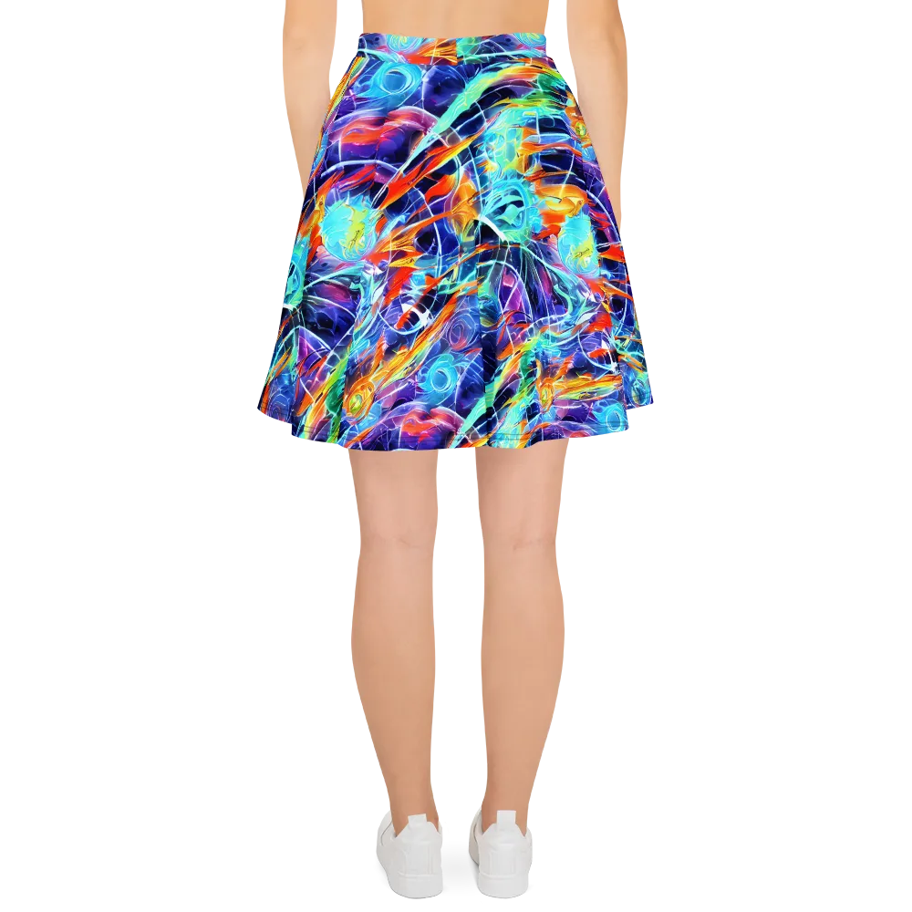 Stellar Crossfire on Skater Skirt — Back