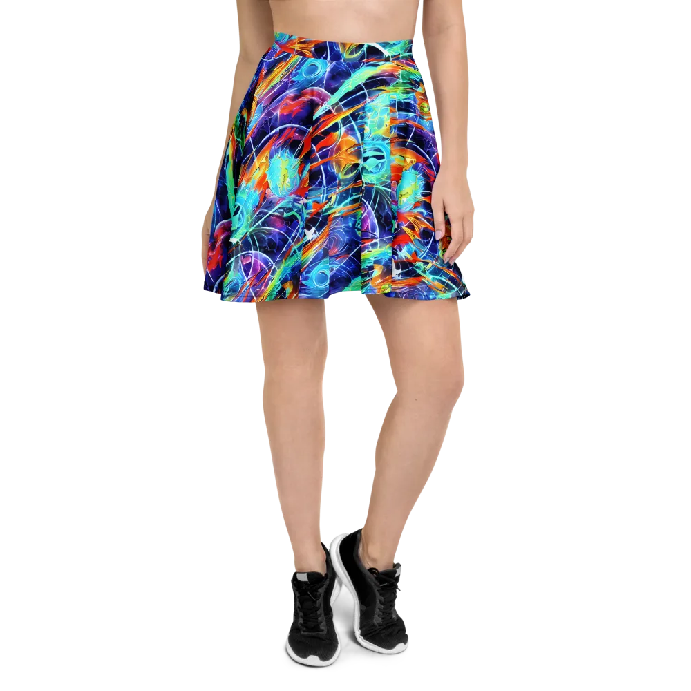 Stellar Crossfire on Skater Skirt — Front