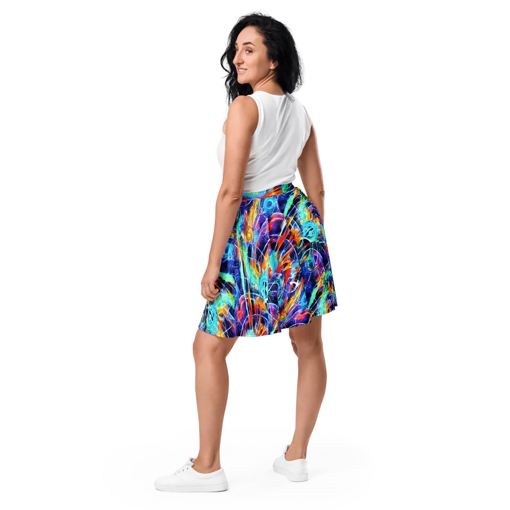 Stellar Crossfire on Skater Skirt — Back