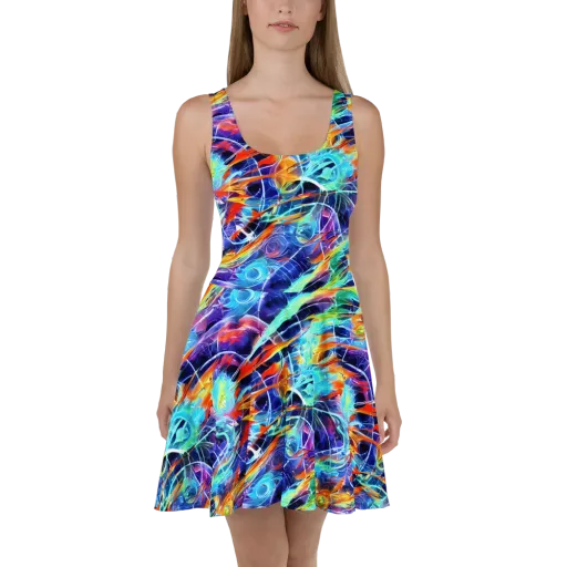 Stellar Crossfire on a Skater Dress
